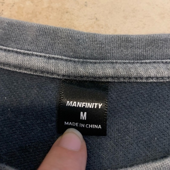 MANFINITY "Road Racing" Acid Wash Graphic Tee T-Shirt M - Picture 4 of 5